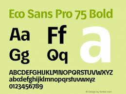 Ejemplo de fuente Eco Sans Pro Medium Italic
